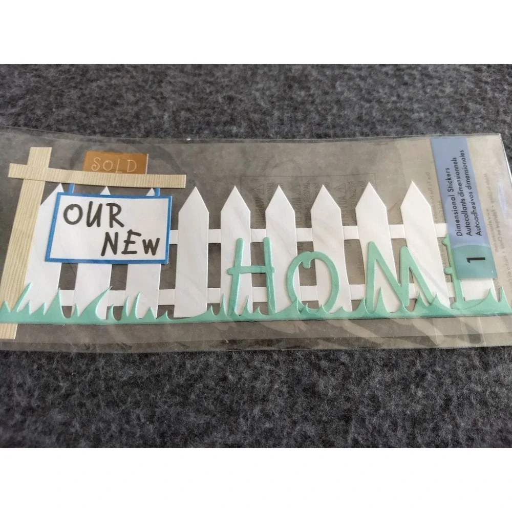 Jolee's Boutique Scrapbooking Dimensional Stickers OUR NEW HOME Lot of 2 NEW
